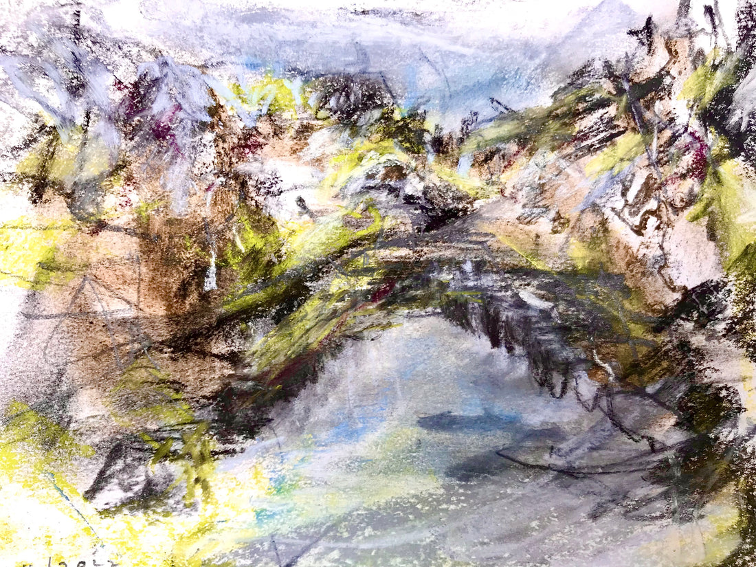 “Up river in May” toward Dartington.