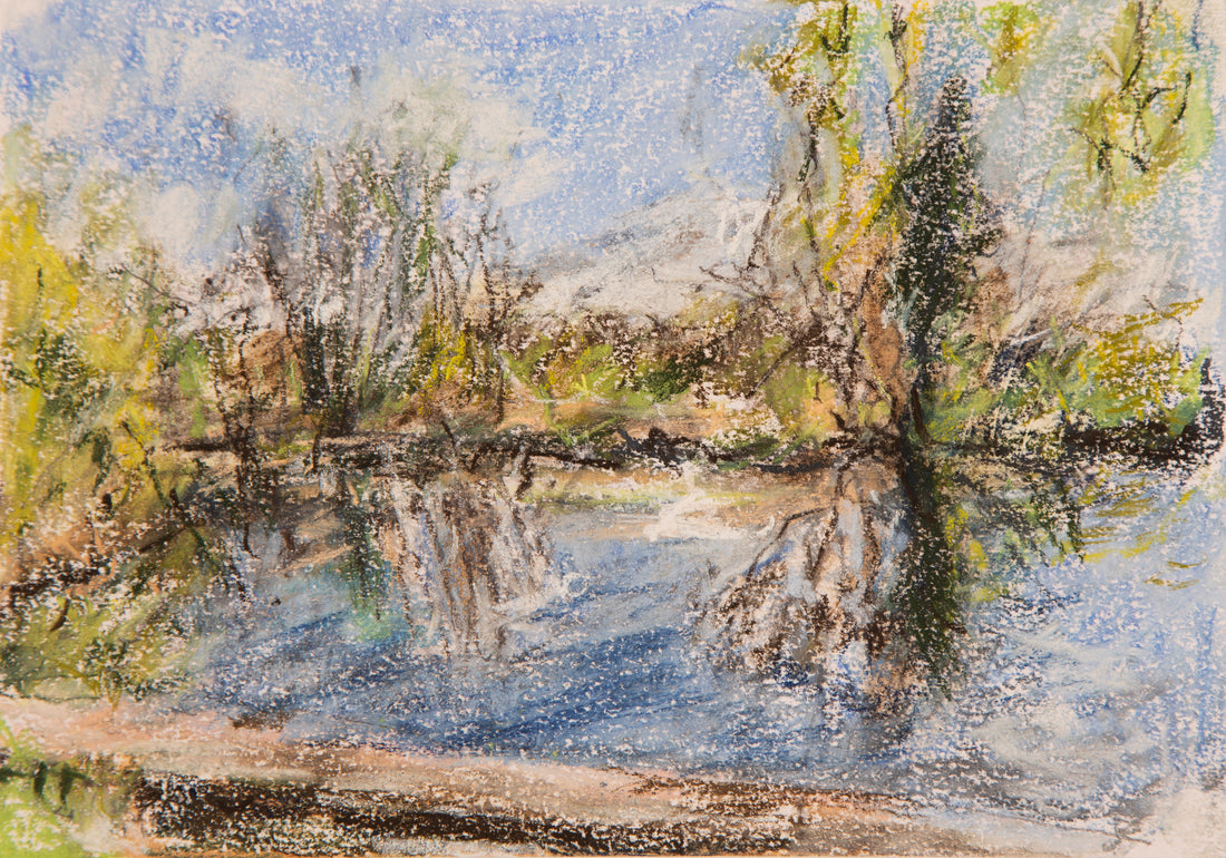 “Spring at the swimming platform”, Dartington.