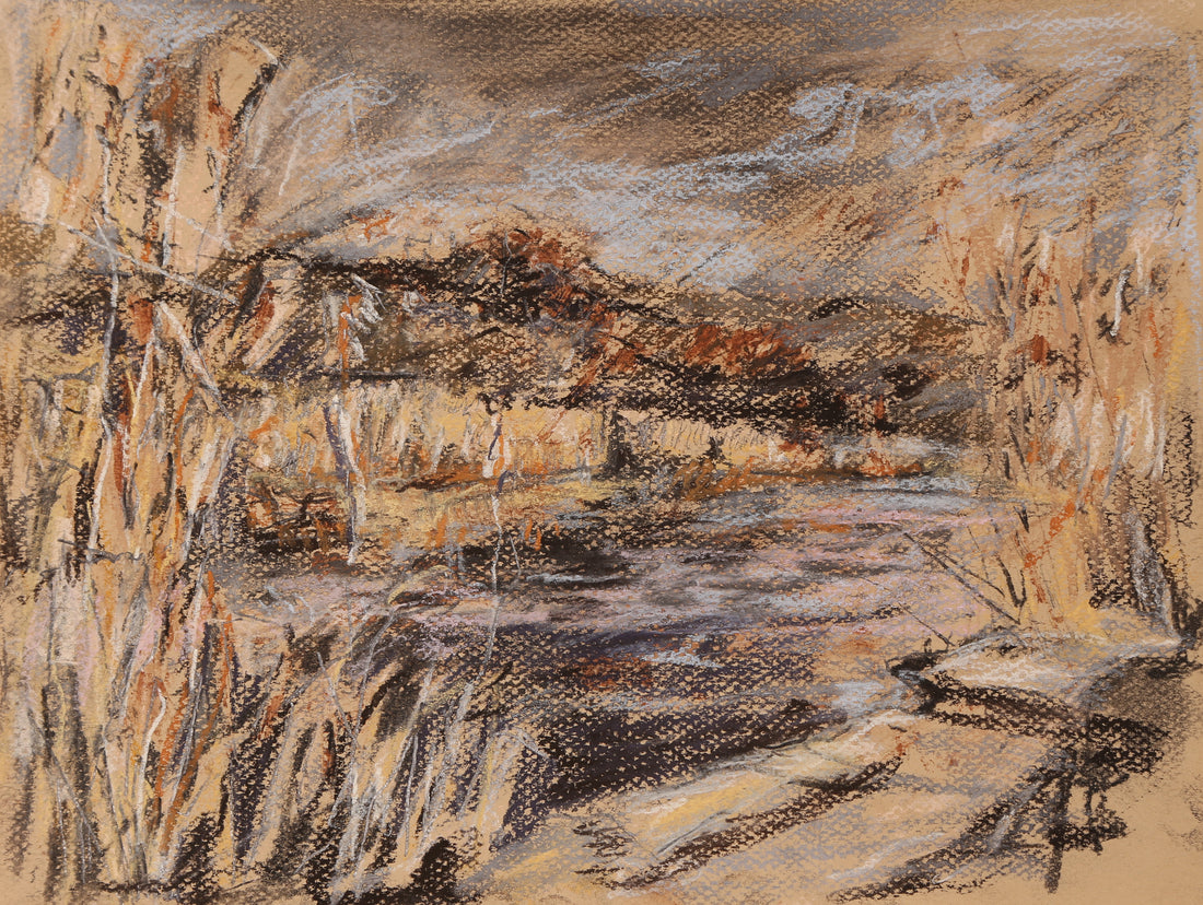 “November at Sharpham Marsh”. | Ivan Grieve artist | Originals, Prints & Limited Edition Art