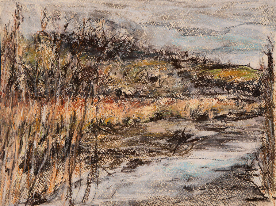 “Reeds at Sharpham Marsh”. | Ivan Grieve artist | Originals, Prints & Limited Edition Art