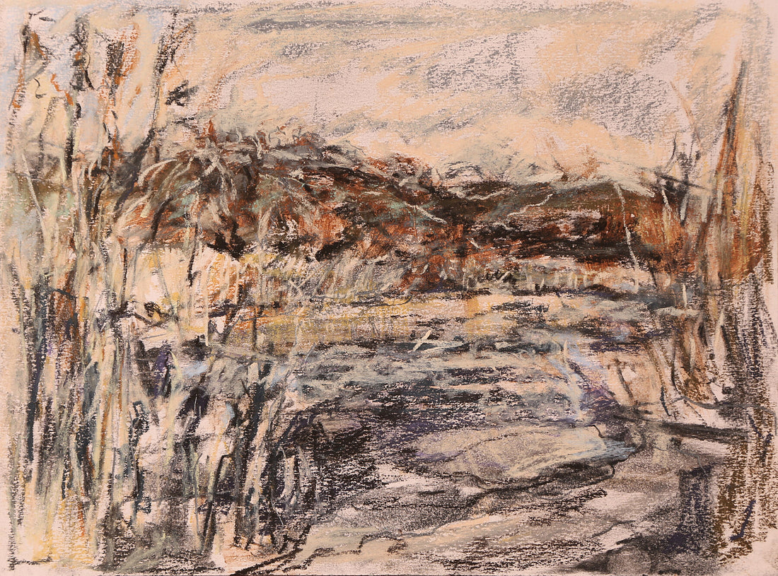 “December at Sharpham Marsh”. | Ivan Grieve artist | Originals, Prints & Limited Edition Art
